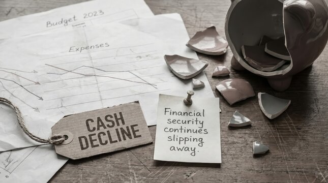 Broken Financial Security Amidst Cash Decline and Stress