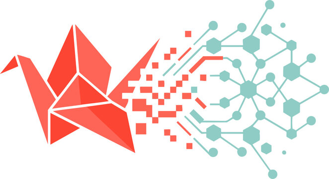 Modern DNA Origami and Nanotechnology Concept