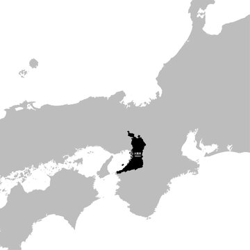 イラスト素材日本地図：大阪府,関西地方,近畿地方,都道府県