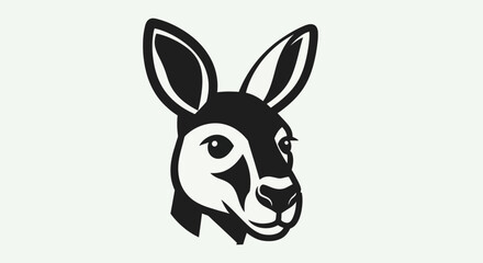 Fototapeta premium Stylized kangaroo head illustration