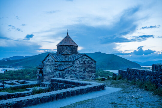 The blue hour of Mount Ararat and Lake Sevan in Armenia