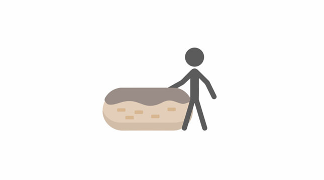 Giant chocolate eclair pastry with person figure