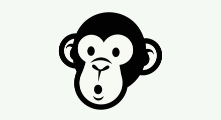 Stylized monkey head illustration © Andre