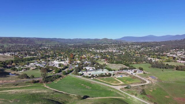 Cinematic aerial footage of Alexandra Victoria Australia
