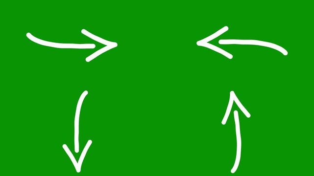 Collection of zigzag, spiral, wave and scribble lines being drawn with pencil on vibrant green screen. Hand drawn animated patterns for creative transitions, backgrounds and motion graphics projects.