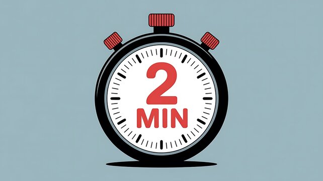 Stopwatch, timer, 2 minutes, sports, workout, exercise, clock