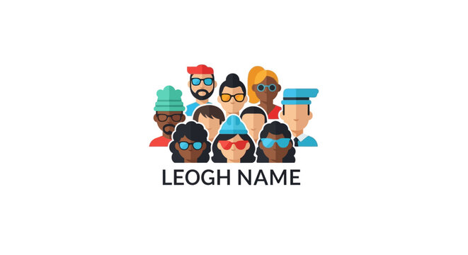 Diverse group of people illustration.