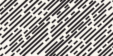 Naklejka premium Abstract striped geometric seamless pattern.vector lines black-white background, Geometrical monochrome design.