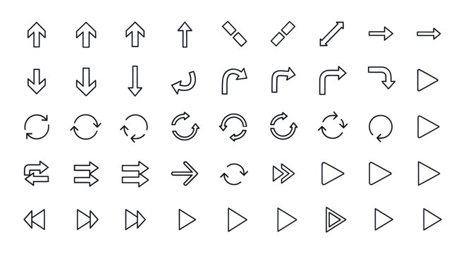 Arrow icons set for design and communication