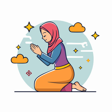 Muslim Woman Praying