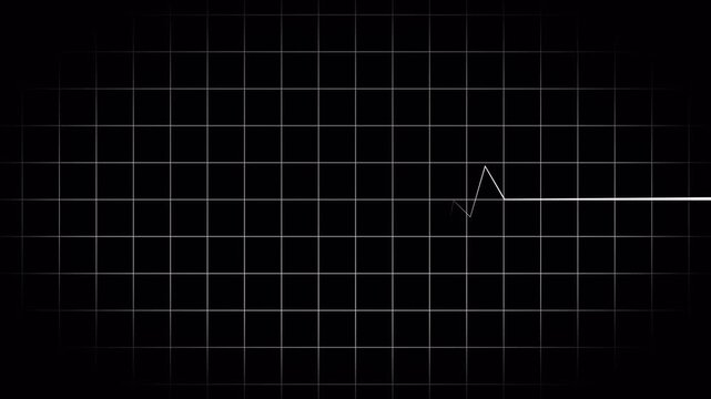 Heartbeat flatline neon heart rate. Suitable for medical, healthcare, and emergency concepts in design projects.
