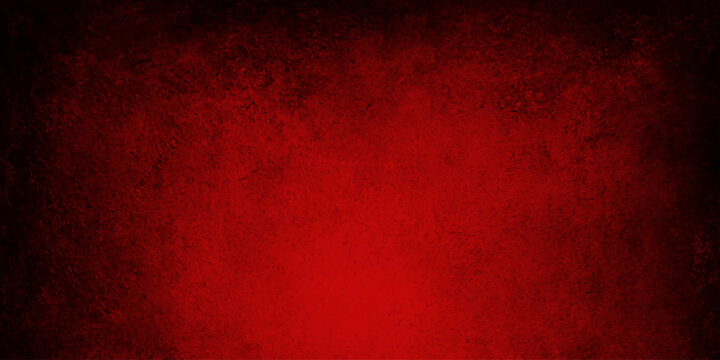 A dark red grunge texture and vintage distressed paper wall pattern creates an old grungy material backdrop design for a Christmas card background