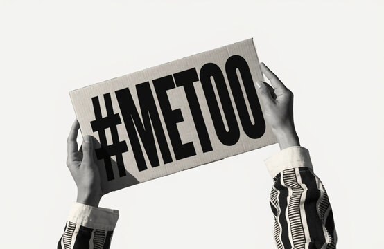 Hands holding metoo sign symbolizing social awareness empowerment and advocacy against harassment equality and justice in modern activism and human rights movement Generative Ai.