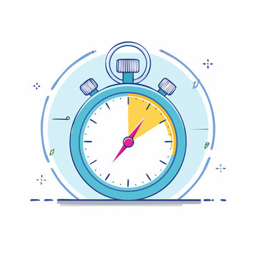 Stopwatch illustration with time segment