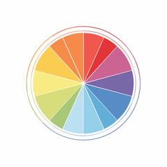 Fototapeta premium Color Wheel with 12 Segments