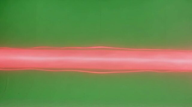 Pulsating Sci Fi Red Laser Beam Shooting Straight Across Screen