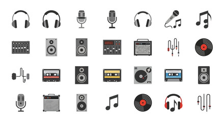 Fototapeta premium Music Icons Set