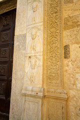 Fototapeta premium otranto historic center with castle city on the Tyrrhenian Sea Puglia