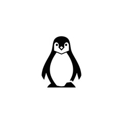 Simple Penguin Icon, Vector Art, Minimalist Design © Tisa