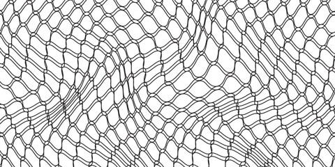 Mesh texture for fishing of black nets. Seamless pattern modern design for net, sportwear, sticker. © M.I.Arfad