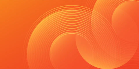 Obraz premium Abstract vermillion orange circular shapes background.