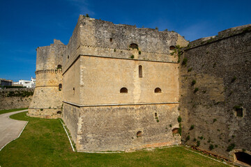 Obraz premium otranto historic center with castle city on the Tyrrhenian Sea Puglia