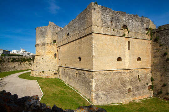 otranto historic center with castle city on the Tyrrhenian Sea Puglia