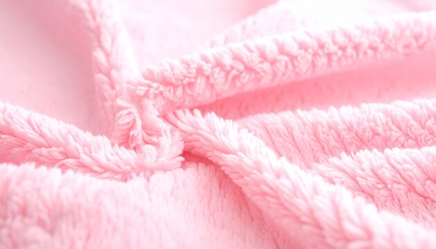 Soft Pink Fuzzy Fleece Fabric Texture Background