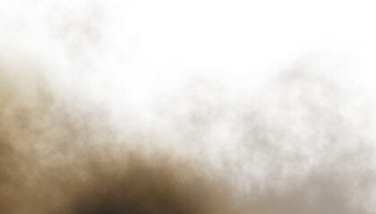 Fototapeta premium Sand, dust, brown, natural, smoke dust PNG with brown sandstorm cloud and textured explosion. This PNG Overlay is transparent, ideal