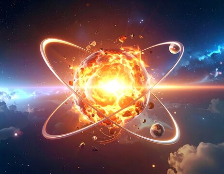 Vibrant Atomic Structure in Space Environment.