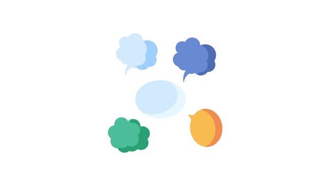 Chat bubbles Animated Video Icon