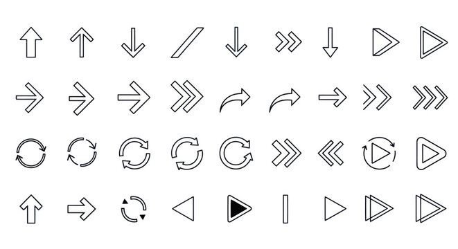 Arrow icons set for design elements
