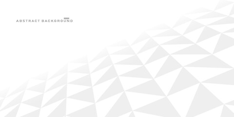 Obraz premium White futuristic abstract minimal background. Geometric polygon mosaic texture. Light clean infinity contemporary concept for business, technology, science, architecture design
