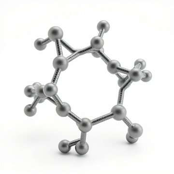 Cyclohexane molecular ring 3D model chemistry organic compound illustration artwork visual representation concept design