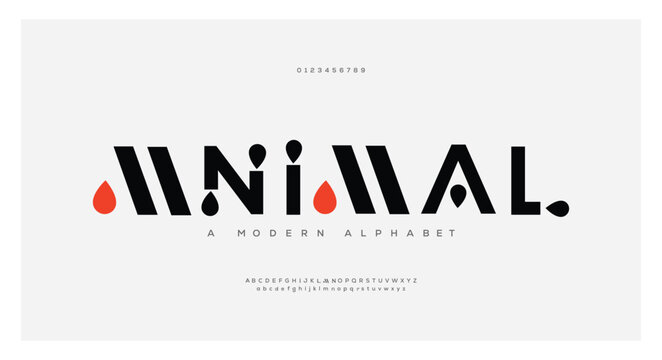 Minimal modern logo alphabet fonts. Typography minimalist urban sana serif digital fashion future creative logos fonts. vector illustration