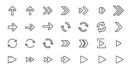 Fototapeta premium Arrow icons set for design elements