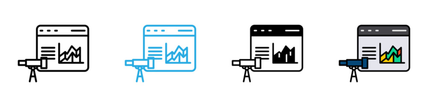  Forecast Analytics multi - style icon design concept