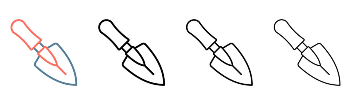 Brick Trowel Icon Collection Set Different Style