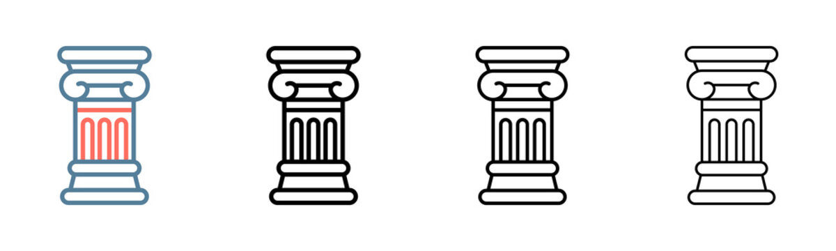 Column Icon Collection Set Different Style