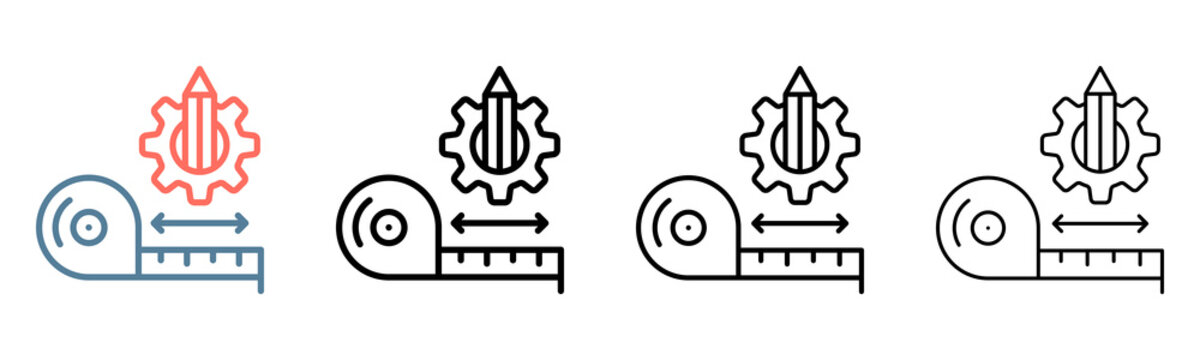 Measure Icon Collection Set Different Style