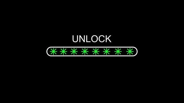 Loading bar with green asterisk progress indicator. Loading bar for technology software update status. Loading bar animation for digital system.
