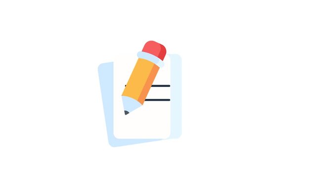 Note Taking Animated Video Icon