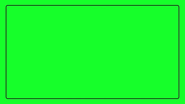 animated flat outline rectangle shape animation in 4K animation line drawing style motion graphic with alpha channel on transparent background flat outline rectangle shape animation