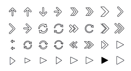 Fototapeta premium Arrow icons set for digital design