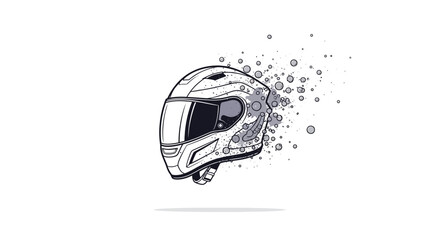 Motorcycle Helmet Graphic Design © Ahda