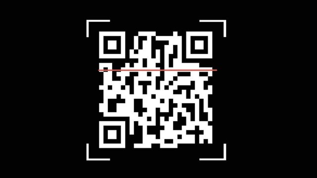 barcode animation good for looping video, element  video, motion graphic, payment video, etc