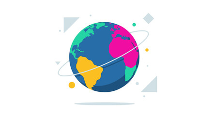 Colorful Globe Orbiting © Ahda