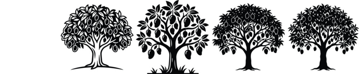 Black & White Mango Tree Artwork © kamrunnahar