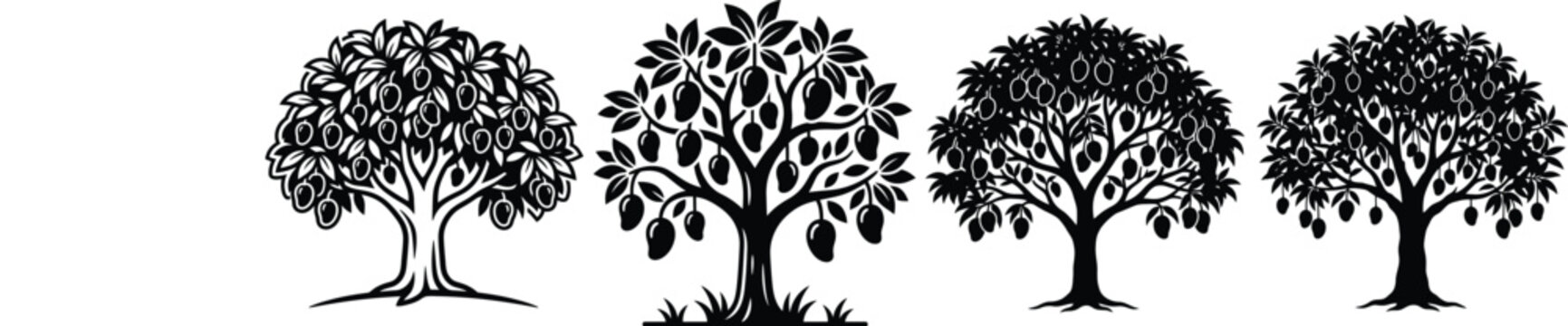 Black & White Mango Tree Artwork