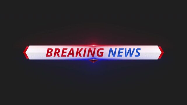 Minimalist Breaking News Lower Third Graphic Overlay